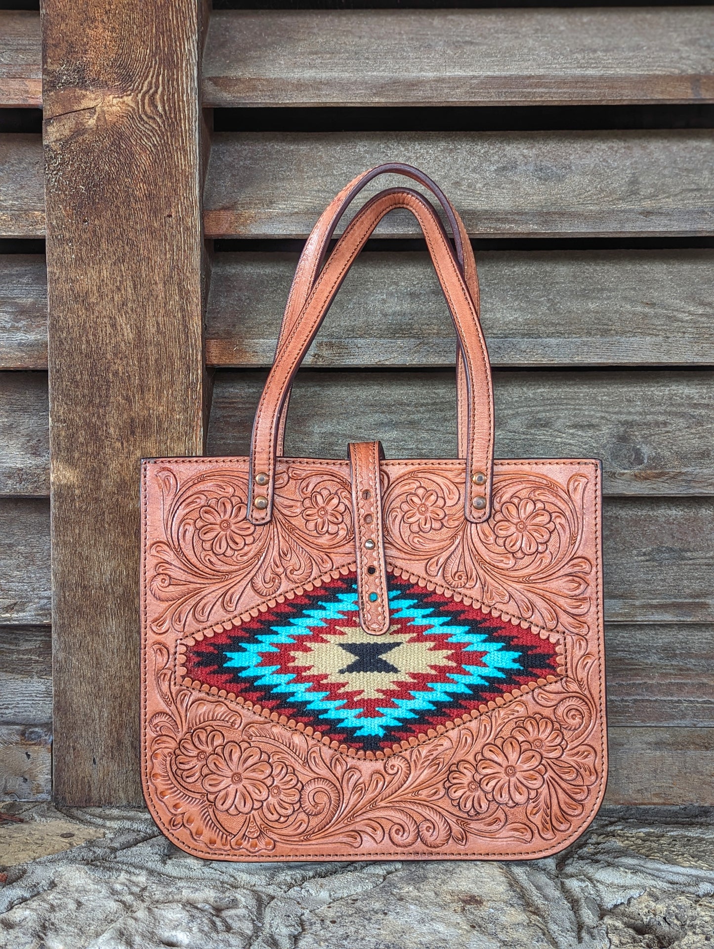 Saddle Blanket Leather Bag