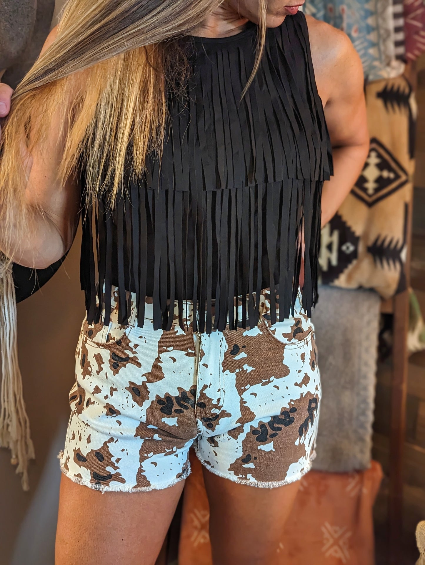 Forever Fringe Suede Top