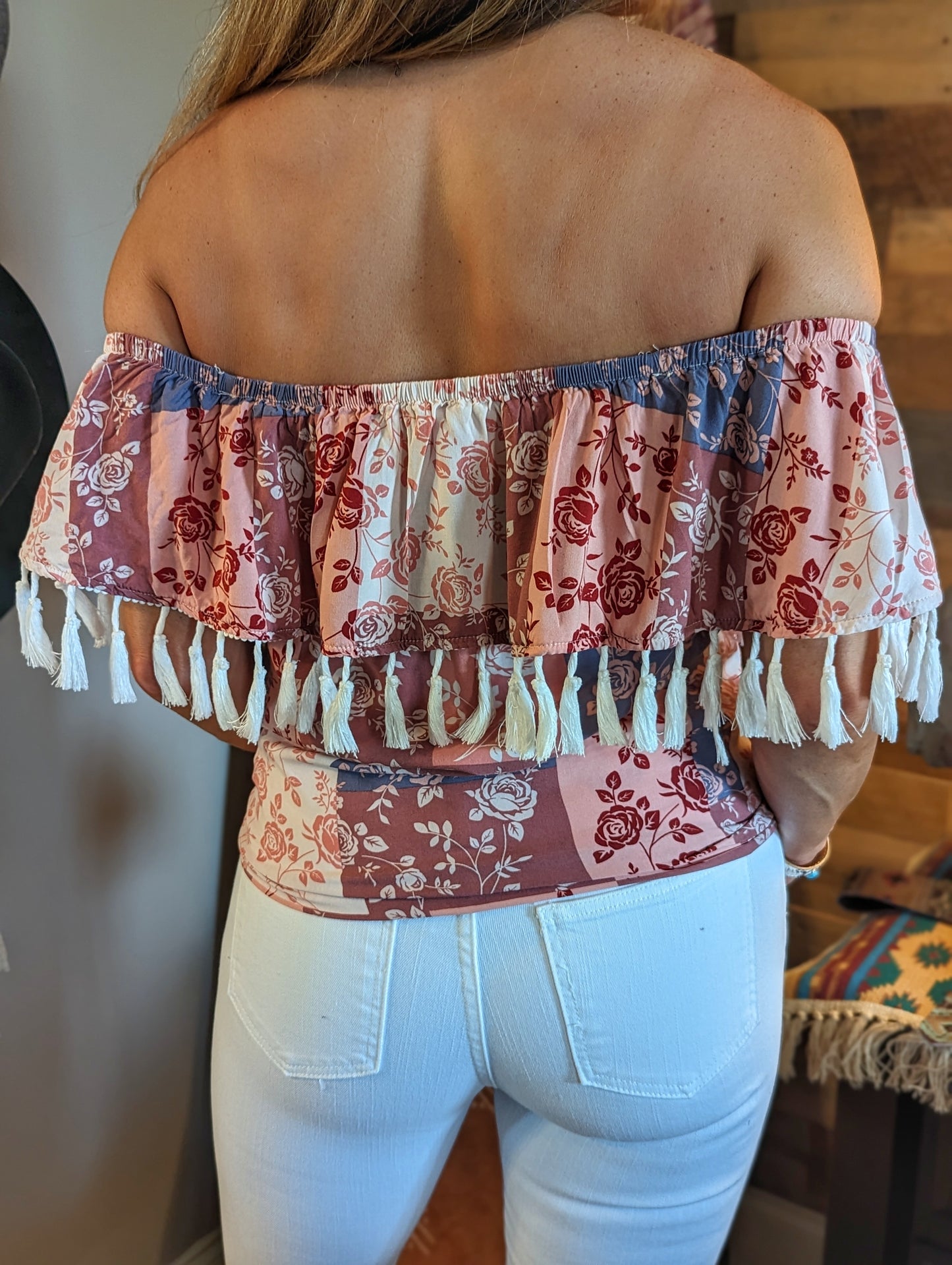 Tahoe Off Shoulder Woven Top