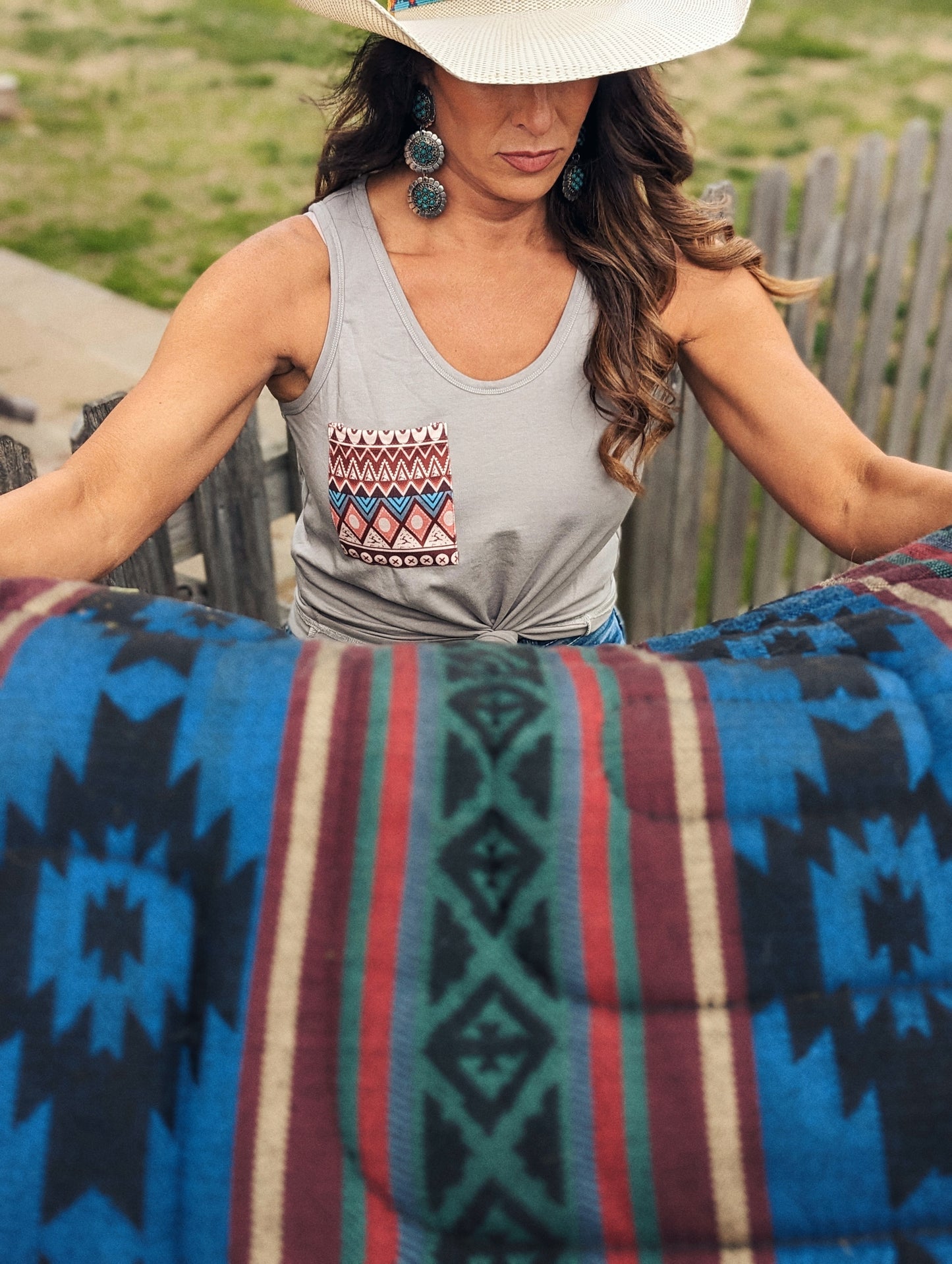 Sedona Aztec Pocket Tank T-Shirt